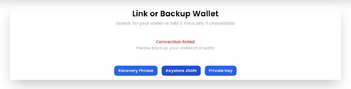 Fake Quantum Financial System site that asks you to back up your wallet recovery phrase