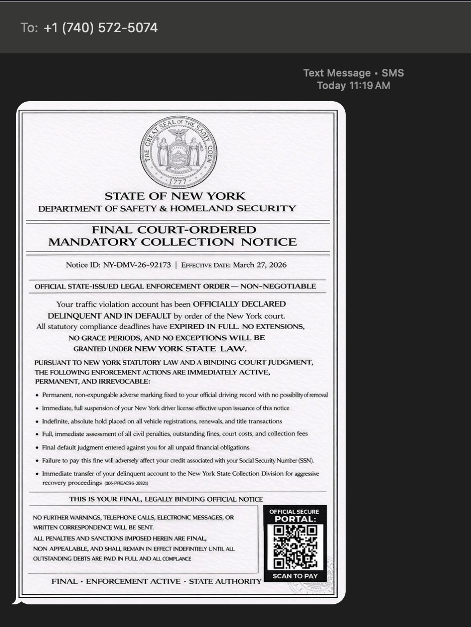 Final Court-Ordered Mandatory Collection Notice | Screenshot 4