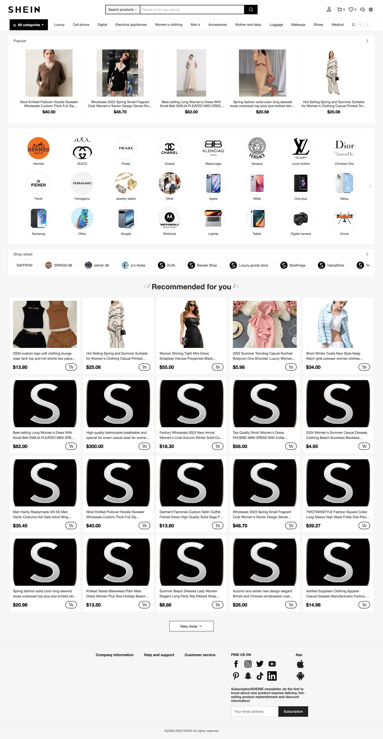 Fake SHEIN Store Selling Designer Bags and Phones