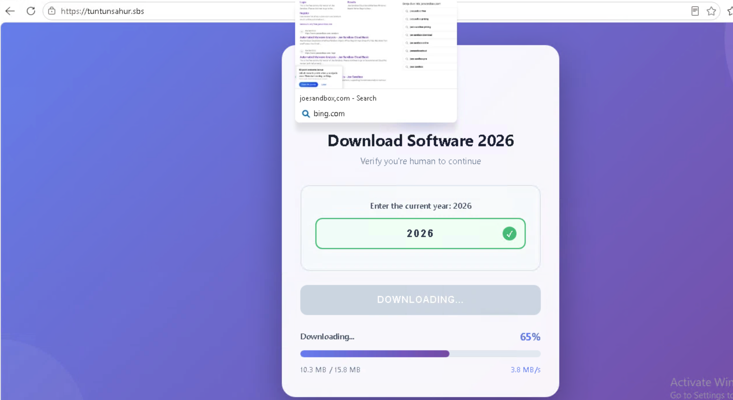 Fake Game Download Malware Scam preview