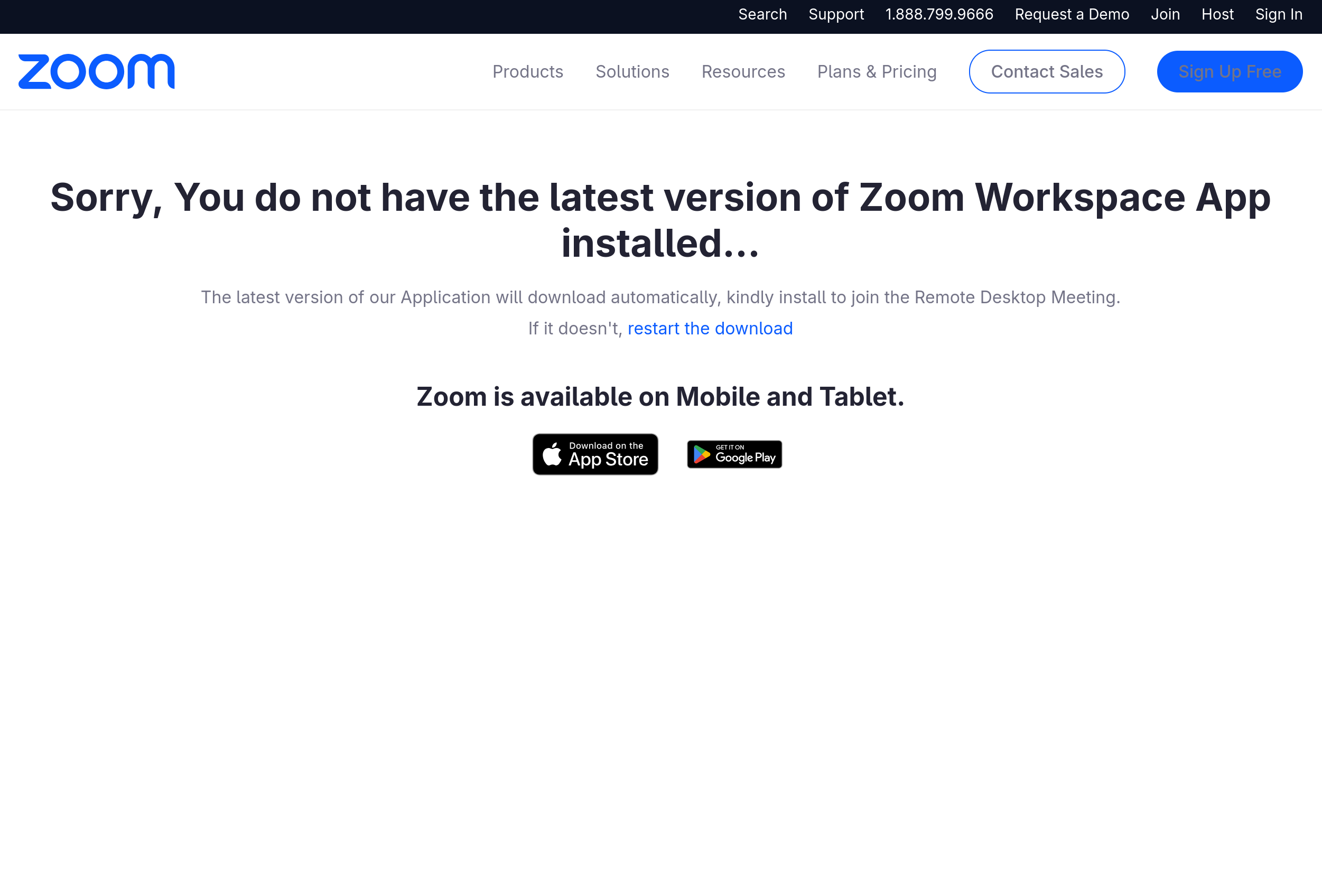 Fake Zoom Meeting Update Malware Scam example