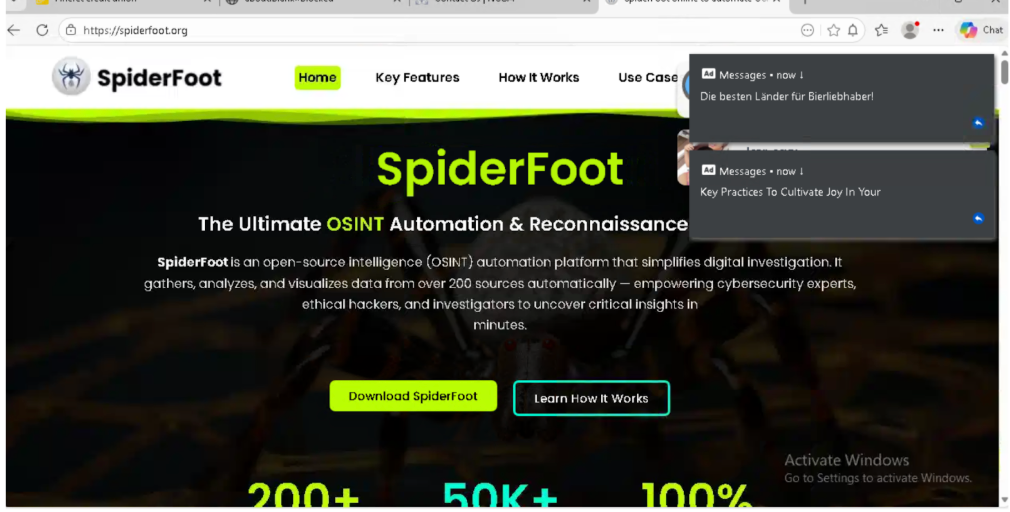 Fake Software Download Site Scam example