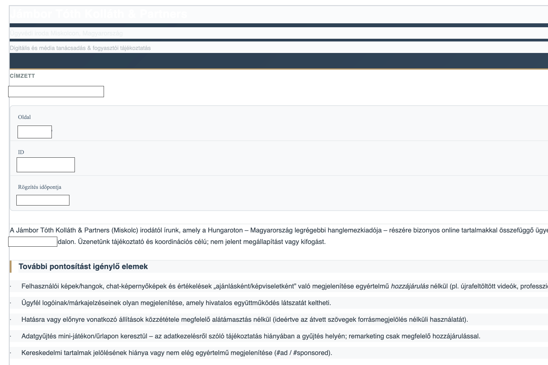 Law Firm / Legal Notice Impersonation Scam example